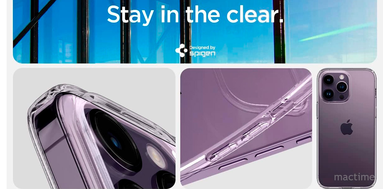 Чехол-накладка Spigen Liquid Crystal для iPhone 14 Pro, (Crystal Clear) прозрачный